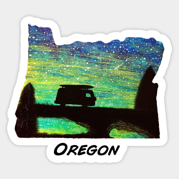 Van Life Oregon Sticker by CKastellanos